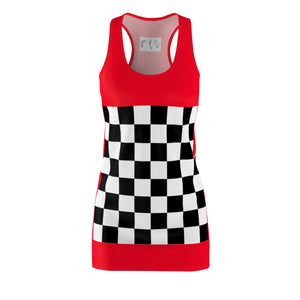 Five Toes Down Red Cut & Sew Racerback Dress