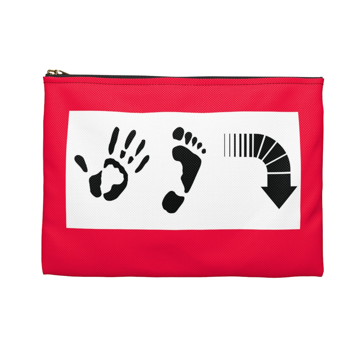 Five Toes Down Red Accessory Pouch