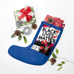 Five Toes Down BLM Christmas Stockings Blue