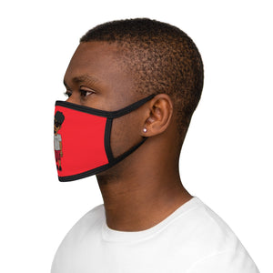 Five Toes Down Henry the Amputee Mixed-Fabric Face Mask Red