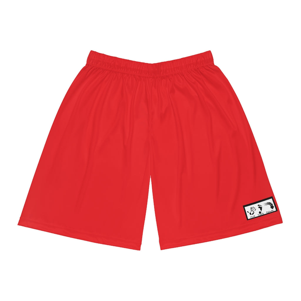 Five Toes Down Basketball Shorts Red