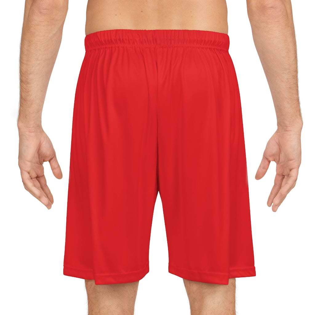 Five Toes Down Basketball Shorts Red