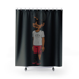 Five Toes Down Henry the Amputee Shower Curtains