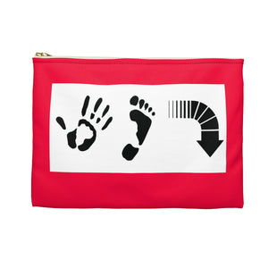 Five Toes Down Red Accessory Pouch